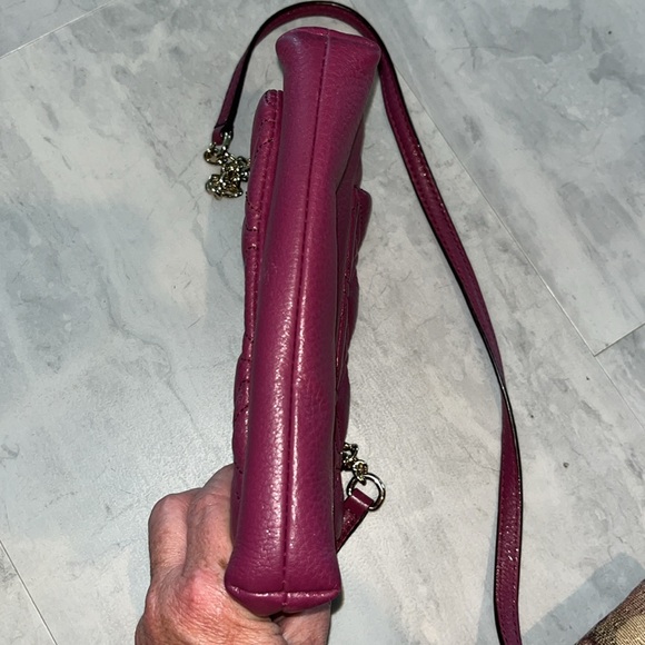 Kate Spade  Astor Court Naomi Crossbody bag  Quilted  Leather Raspberry Turnlock - Picture 7 of 17